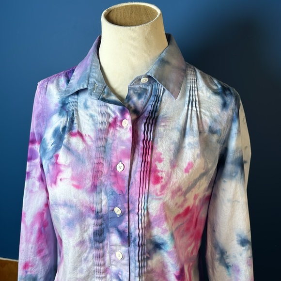 Tye dye button up shirt - Picture 2 of 9